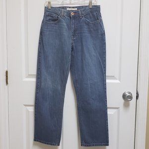 Tommy Hilfiger Women's 6 Short Denim Blue Jeans Straight Fit Medium Wash